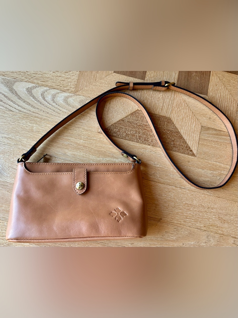 Patricia Nash Crossbody Bag Tan Heritage Leather NWOT